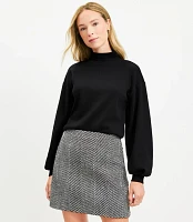 Brushed Mock Neck Sweatshirt