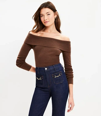 Ribbed Off The Shoulder Sweater