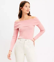 Ribbed Off The Shoulder Sweater