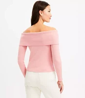 Ribbed Off The Shoulder Sweater