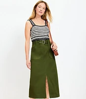 Tall Midi Utility Pocket Skirt