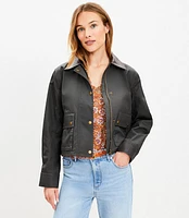 Coated Cotton Field Jacket