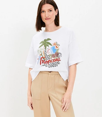 Petite Tropicana Jersey Modern Tee