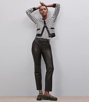 Belted Riviera Slim Pants Faux Leather