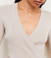 LOFT Versa Ribbed Wrap Sweater