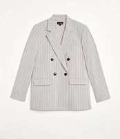 LOFT Versa Striped Seasonless Stretch Double Breasted Blazer