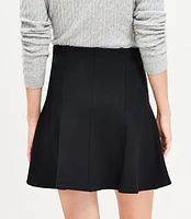 Ponte Seamed Mini Skirt