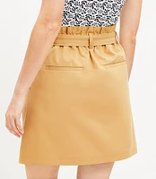 Petite Paperbag Tie Waist Pocket Skirt