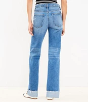 Petite Curvy Slouchy Boyfriend Jeans Classic Mid Wash