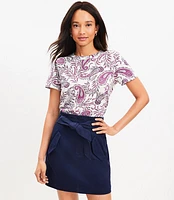 Petite Tie Waist Flap Pocket Skirt