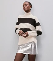 Metallic Faux Leather Five Pocket Mini Skirt