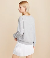 Lou & Grey Tennis Cozy Cotton Terry Sweatshirt