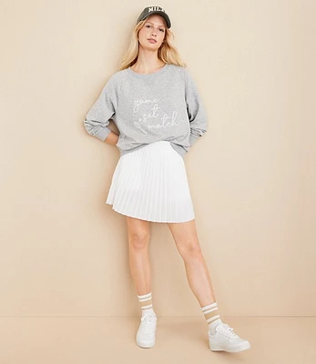 Lou & Grey Tennis Cozy Cotton Terry Sweatshirt