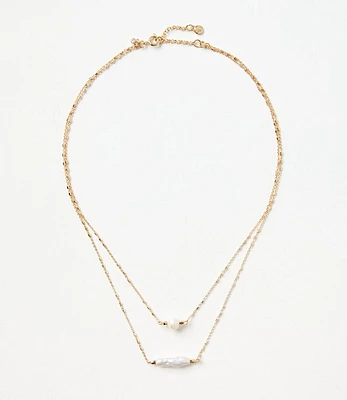 Pearlized Layered Necklace