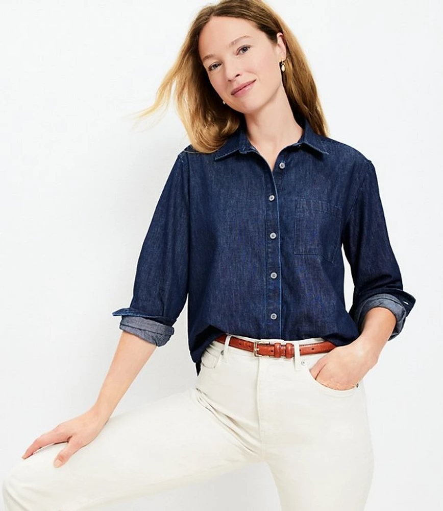 Chambray Everyday Relaxed Pocket Shirt