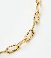 Textured Chain Link Necklace