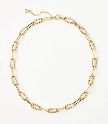 Textured Chain Link Necklace