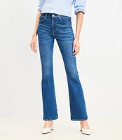 Petite Mid Rise Boot Jeans in Light Wash