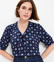 Daisy Tie Neck Blouse