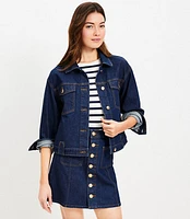 Petite Tailored Denim Jacket Classic Rinse Wash