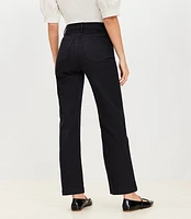 Petite Five Pocket Straight Pants Twill