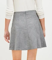 Petite Wool Blend Seamed Mini Skirt