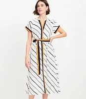 Petite Striped Dolman Midi Shirtdress