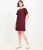 Petite Ponte Pocket Mini Dress