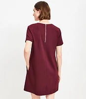 Petite Ponte Pocket Mini Dress