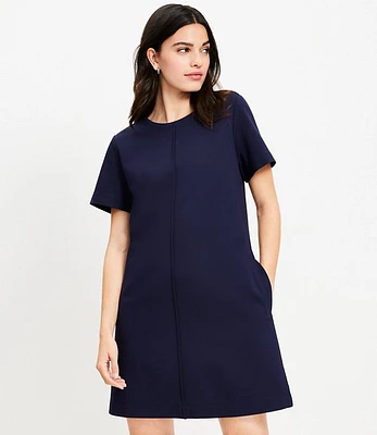 Petite Ponte Pocket Mini Dress