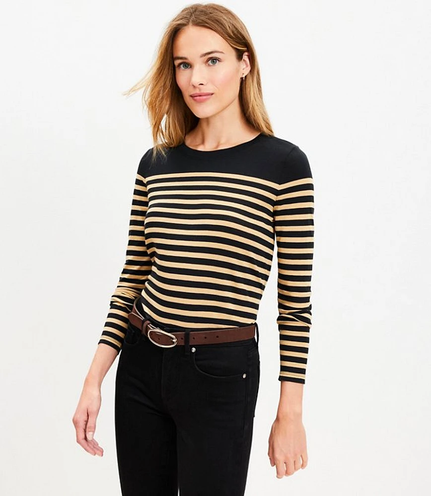 Striped Long Sleeve Everyday Tee