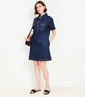 Denim Mini Pocket Dress