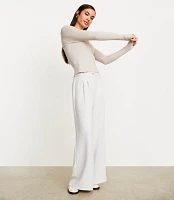 Petite LOFT Versa Ribbed Wrap Sweater