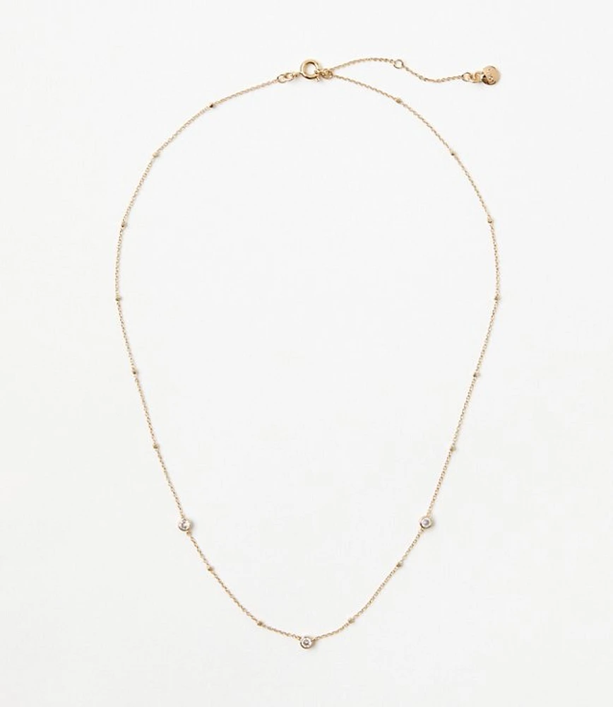 Demi Fine Scattered Pave Necklace