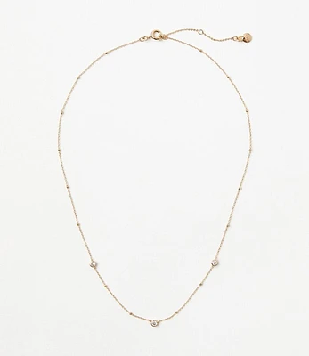 Demi Fine Scattered Pave Necklace