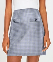 Tall Houndstooth Pocket Mini Skirt