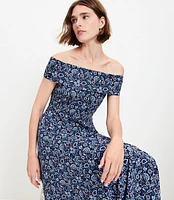 Petite Vine Off The Shoulder Flare Dress