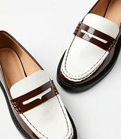 Two Tone Penny Loafers