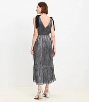 Petite Tie Strap Tiered Maxi Dress