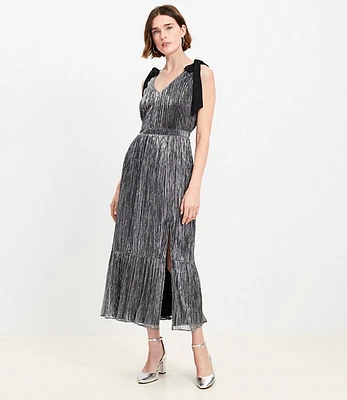 Petite Tie Strap Tiered Maxi Dress