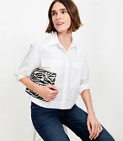 Petite Poplin Modern Utility Shirt