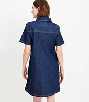 Petite Denim Mini Pocket Dress