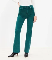 Petite Fresh Cut High Rise Slim Flare Jeans Deep Spruce Green