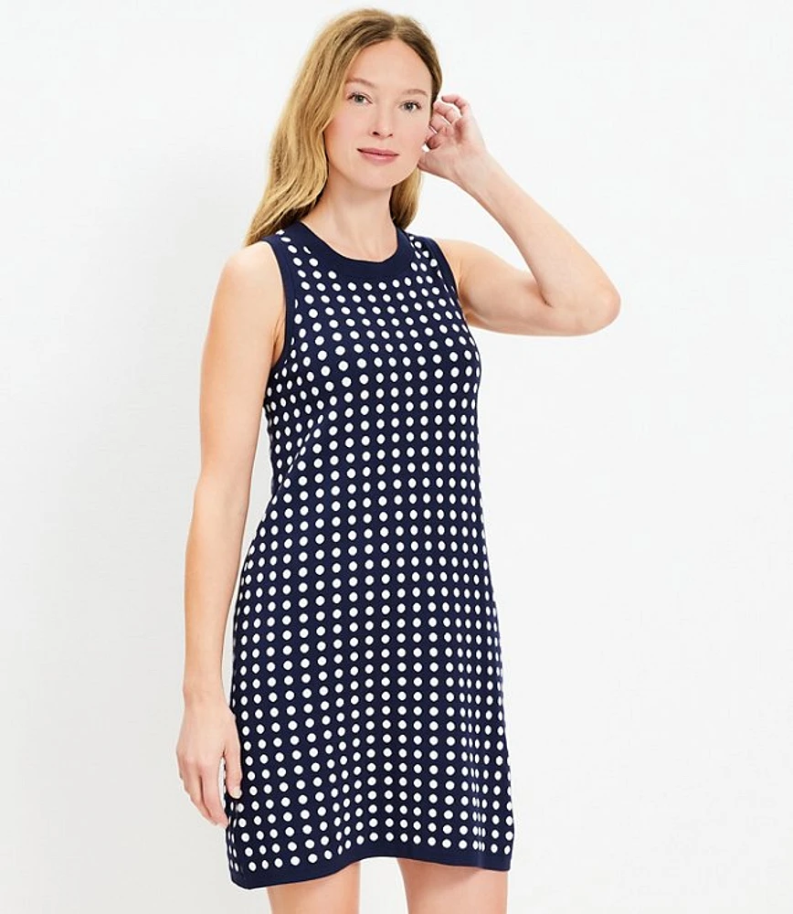 Petite Dotted Mini Shift Dress