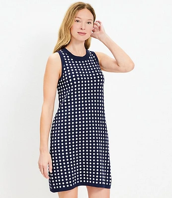 Petite Dotted Mini Shift Dress