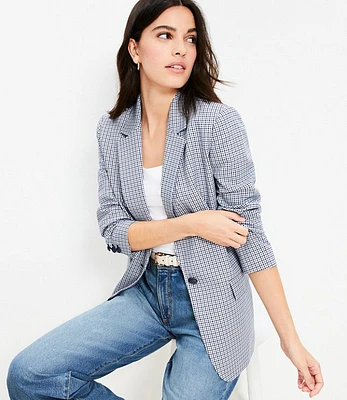 Houndstooth Relaxed Modern Blazer