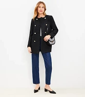 Tweed Long Collarless Jacket