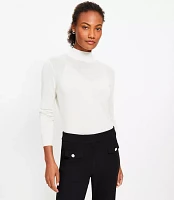 Shimmer Sheer Mock Neck Sweater