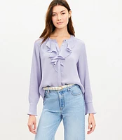 Crinkle Ruffle Blouse