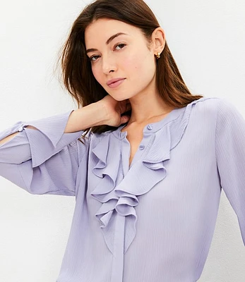 Crinkle Ruffle Blouse